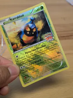 Pokemon Karrablast 8/101 City Championships STAFF Promo Holofoil Crosshatch LP - Image 2