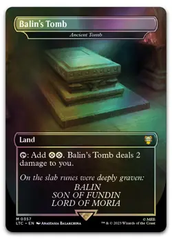 Balin's Tomb - Ancient Tomb #357 (Foil) (NM) Lord of the Rings LTC Magic MTG - Image 1