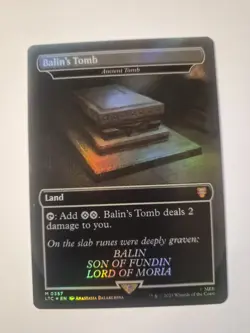 Magic The Gathering MTG Balin's Tomb Ancient Tomb Foil Card Lord of The Rings - Image 1