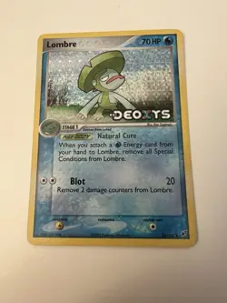 Pokemon TCG Lombre 34/107 EX Deoxys Stamped Holo Near Mint Condition - Image 1
