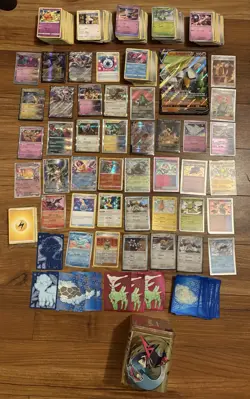 Pokemon Cards Job Lot Bundle Bulk Various Sets 400 Plus Cards, Holos, Sleeves - Image 1