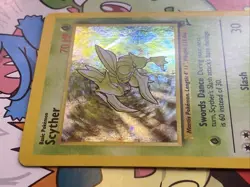 1999 Pokemon TCG Base Set 2 Scyther 17/130 Holo Rare LP/MP Swirl - Image 4
