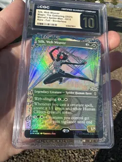 MTG Silk, Web Weaver 0215 Foil (Borderless) Marvel's Spider-Man CGC Pristine 10 - Image 3