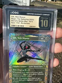 MTG Silk, Web Weaver 0215 Foil (Borderless) Marvel's Spider-Man CGC Pristine 10 - Image 5