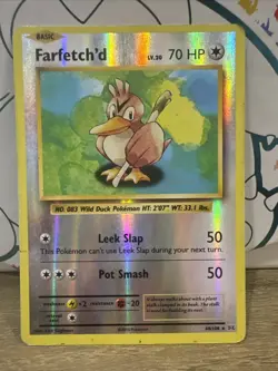 Pokemon Farfetch'd 68/108 Rare XY Evolutions Reverse Foil Card MP - Image 1