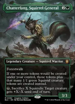 Chatterfang, Squirrel General - Foil Extended Art BLC NM MTG - Image 1