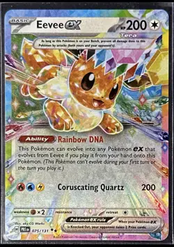 Pokemon Prismatic Evolutions Double Rare EX EEVEE Set Of 9 ENGLISH EEVEELUTIONS - Image 2