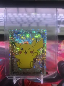 Merlin Topps Pokemon Sticker Pikachu Prism Holo #S6 Near Mint!!! - Image 1