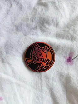 Litten Red Pokemon Flipping Coin/Token - Image 1