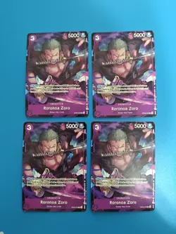 4x (Playset) Roronoa Zoro OP09-076 One Piece Welcome Pack vol 2 NM Non-Foil - Image 1