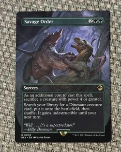 Savage Order FA - Jurassic World Collection REX 0006 - NM EN MTG - Image 1