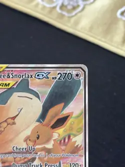 Eevee & Snorlax GX SM169 Tag Team Full Art Black Star Promo Pokemon TCG (NM) - Image 4