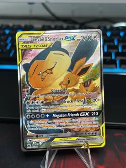 Pokemon TCG Eevee & Snorlax GX SM169 Black Star Promo NM/M - Image 1