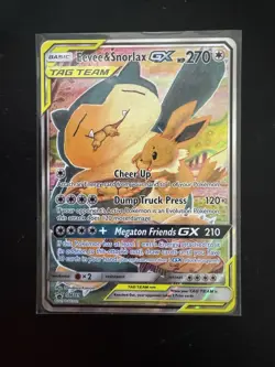 Pokemon TCG - Eevee & Snorlax GX SM169 - Sun and Moon Black Star Promo NM/Mint - Image 1