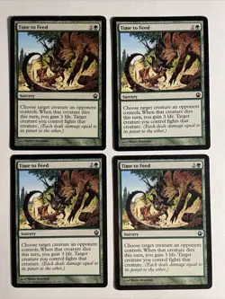 4x Mtg Theros Time To Feed EX/NM Magic Karte Magic The Gathering - Image 1