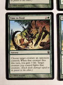 4x Mtg Theros Time To Feed EX/NM Magic Karte Magic The Gathering - Image 2