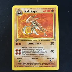 Pokemon TCG Kabutops 24/62 Non-Holo 1st Edition Rare Fossil 1999- LP - Image 1