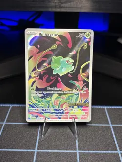 Stamped Bulbasaur 133/132 'Mega Evolutions' Illustration Rare Pokemon TCG NM - Image 1
