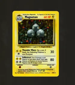 Pokemon TCG Magneton 9/102 Base Set Holo Rare Card 1999 Vintage WOTC NEAR MINT - Image 1