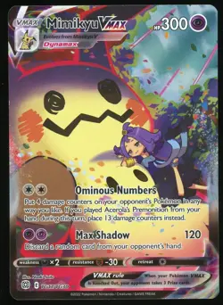 Pokemon TCG Mimikyu VMAX Holo Ultra Rare Full Art Brilliant Stars TG17/TG30 NM - Image 1