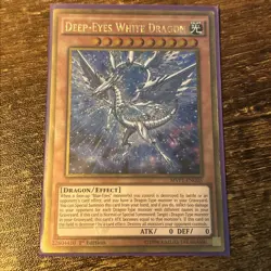 Yu-Gi-Oh! TCG Deep-Eyes White Dragon Gold Rare MVP1-ENG05 1st Edition - Image 1