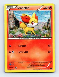 Fennekin - 3/12 003/012 McDonald's Promos 2014 Rare Holo Pokemon LP - Image 1