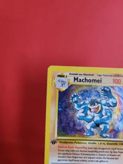 Pokemon Karte/card - Machomei Machamp 8/102 - Base Set 1. Edition Very Good - Image 2