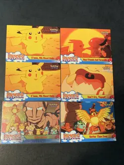 1998 Topps Pokemon Movie Animation Pikachu’s Vacation || 6 Cards - Image 1