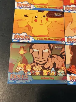 1998 Topps Pokemon Movie Animation Pikachu’s Vacation || 6 Cards - Image 5