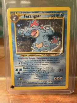 Pokemon TCG Feraligatr Neo Genesis Swirl Holo Rare Card 5/111 - Image 1