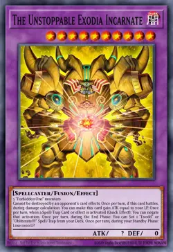 YUGIOH MP25-EN008 The Unstoppable Exodia Incarnate Starlight Rare 1st Edition NM - Image 1