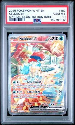 2025 PokemonWhite Flare Keldeo EX Special Illustration Rare PSA 10 #167 SIR - Image 1