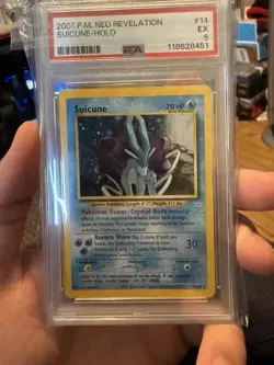 2001 POKEMON NEO REVELATION #14 SUICUNE-HOLO PSA 5 - Image 1