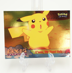 Topps Pokemon Pikachu's Vacation #53 Cmon We Need Help Holo Foil LP - Image 1