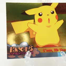 Topps Pokemon Pikachu's Vacation #53 Cmon We Need Help Holo Foil LP - Image 2
