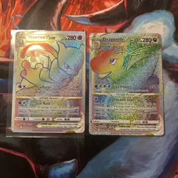 Mewtwo VSTAR 79/78 & Dragonite VSTAR 081/078 Rainbow Secret Rares Pokemon Go NM - Image 1