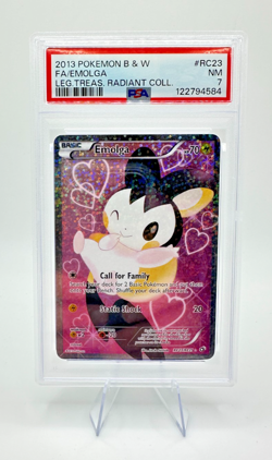 2013 Pokemon B&W Legendary Treasures Emolga EX #RC23 | FULL ART | PSA 7 - NM - Image 1
