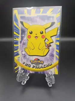 Pokemon Topps TV Animation: Pikachu #25 Non-Holo Black Logo - Image 1