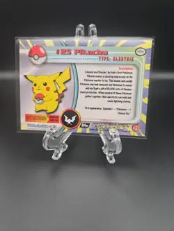 Pokemon Topps TV Animation: Pikachu #25 Non-Holo Black Logo - Image 2