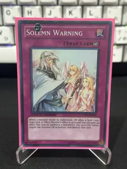 Yugioh Solemn Warning CT08 EN015 Super Rare Limited Edition - Image 1