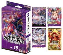 One Piece TCG - STARTER DECK PURPLE Monkey.D.Luffy [ST-18] (English) New Sealed - Image 1