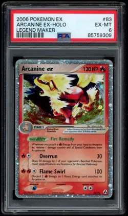 Arcanine EX 83/92 PSA 6 Holo - Legend Maker - - Pokemon Card - Image 1