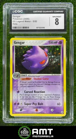 6073031090 2006 Pokemon EX Legend Maker #5/92 Gengar Holo CGC 8 - Image 1