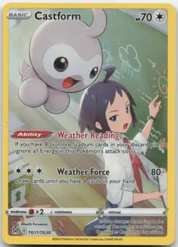 Castform TG11/TG30 SWSH11: Lost Origin Trainer Gallery Pokemon Card NM - Image 1