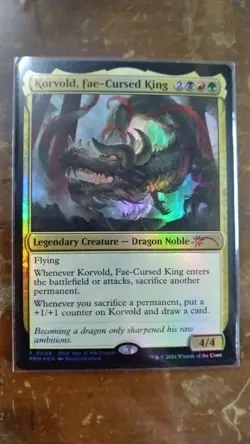 Magic the Gathering MtG 1x Korvold, Fae-Cursed King P 2024 Year of the Dragon - Image 1