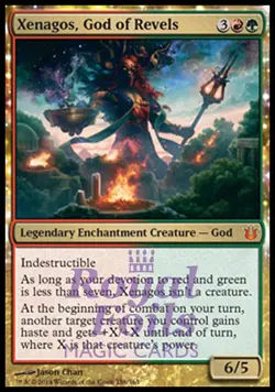 Xenagos, God of Revels 1x FOIL BNG MTG Born of the Gods Mythic MINT red green - Image 1