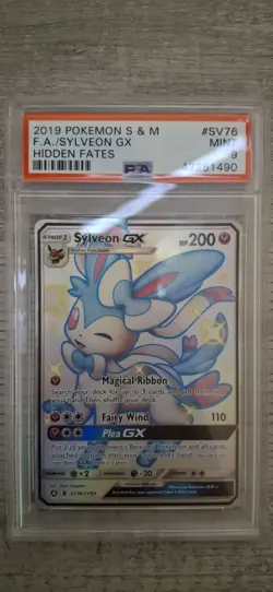 Sylveon GX SV76/SV94 Hidden Fates: Shiny Vault Holo PSA 9 - Image 3