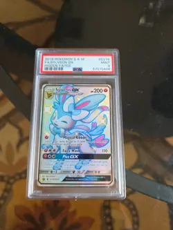 Pokemon TCG Sylveon GX Full Art SV76/SV94 Hidden Fates Shiny Vault Mint PSA 9 - Image 1