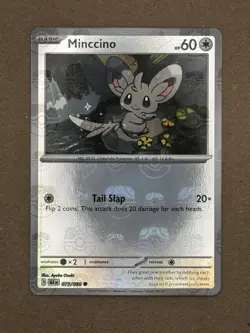 Pokemon TCG Black Bolt Minccino Master Ball Holo Card 075/086 (English) NM - Image 1
