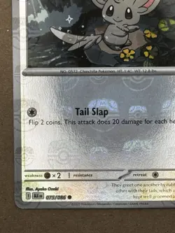 Pokemon TCG Black Bolt Minccino Master Ball Holo Card 075/086 (English) NM - Image 5